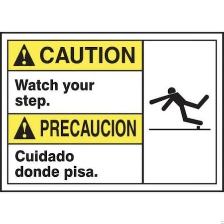 Accuform BILINGUAL ANSI SIGN SLIPS, TRIPS, MTAS606XT MTAS606XT